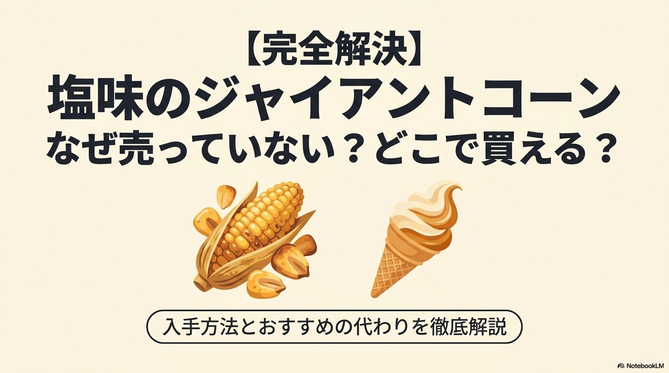 ジャイアントコーン 塩 が売ってない理由と入手3つの方法【2026年版】